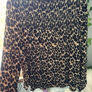 Ann Taylor Factory Black and Gray Patterned Top